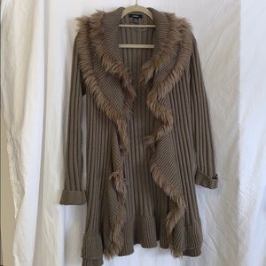 Alfani Faux Fur Cardigan
